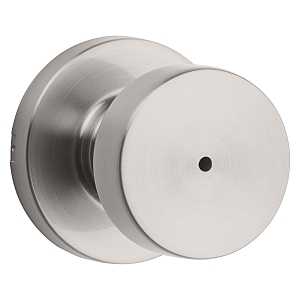 Kwikset Signature Series 730PSK RDT 15 CP Privacy Lockset, Pismo Design, Knob Handle, Satin Nickel, Zinc, Silver, Yes