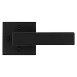 Kwikset Signature Series 730SAL 514 SQT CP Privacy Lever, Matte Black, Zinc, Residential, Left, Reversible, Right Hand
