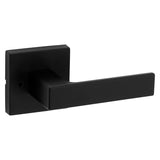 Kwikset Signature Series 730SAL 514 SQT CP Privacy Lever, Matte Black, Zinc, Residential, Left, Reversible, Right Hand