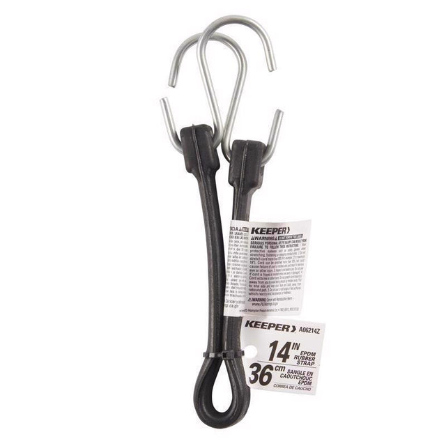 Keeper Black Tarp Strap 14 in. L 1 pk, Pack of 10
