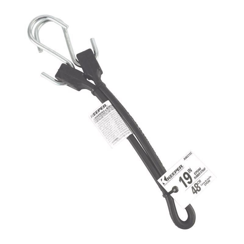 Keeper Black Tarp Strap 19 in. L 1 pk, Pack of 10