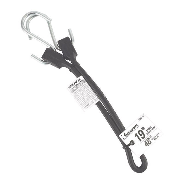 Keeper Black Tarp Strap 19 in. L 1 pk, Pack of 10