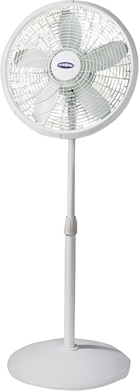 Lasko 1820 Adjustable Pedestal Fan, 120 V, 18 in Dia Blade, Plastic Housing Material, Sandstone