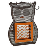 Heath 21703 Suet and Seed Bird Feeder, Whimsical Owl, Brown/Orange