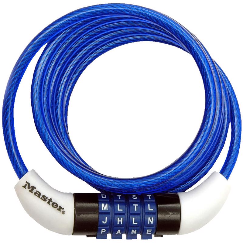 Master Lock 1/4 in. D X 60 in. L Vinyl Coated Steel Locking Cable