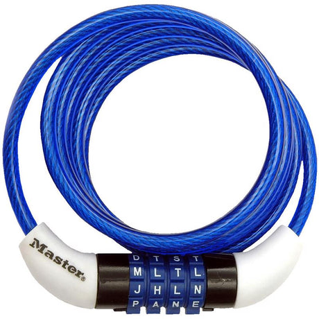 Master Lock 1/4 in. D X 60 in. L Vinyl Coated Steel Locking Cable