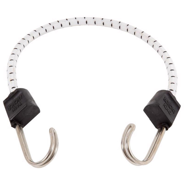 Keeper Twin Anchor White Bungee Cord 18 in. L X 0.315 in. 1 pk, Pack of 10