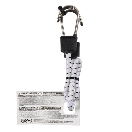 Keeper Twin Anchor White Bungee Cord 18 in. L X 0.315 in. 1 pk, Pack of 10