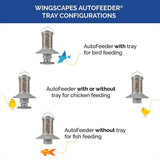Wingscapes Wild Bird 1 gal Plastic Auto Feed Tube Bird Feeder 1 ports