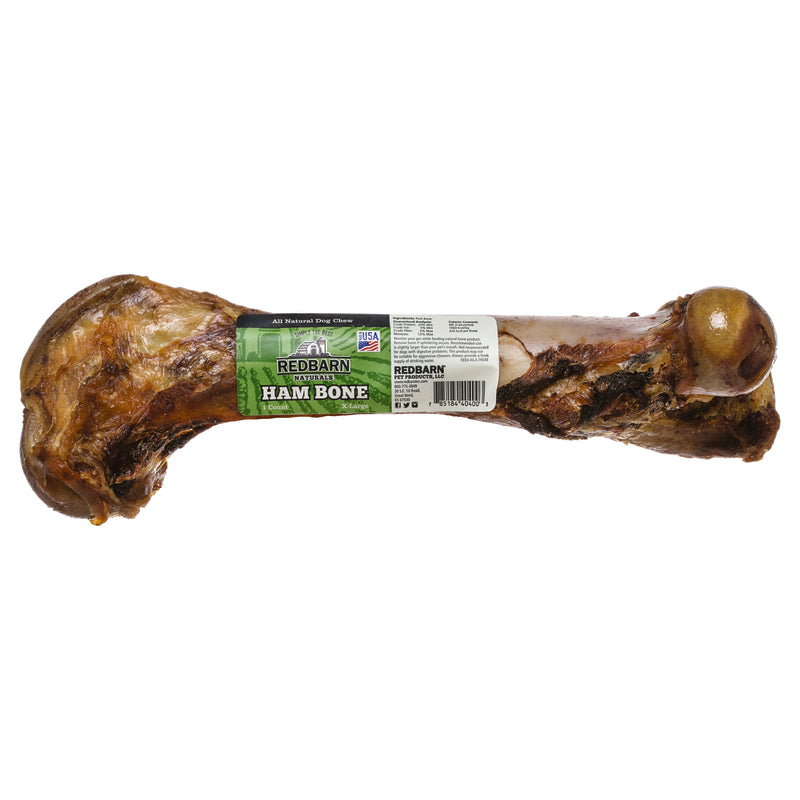 Redbarn Naturals Pork Ham Bone Grain Free Bone For Dogs 9 in. 1 pk, Pack of 20