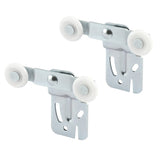 Prime-Line N 6502 Roller Assembly, 7/8 in Dia Roller, 1/4 in W Roller, Nylon/Steel, Silver, 2-Roller, 60 lb