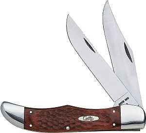 Case 189 Folding Knife, 4.1 in L Blade, Tru-Sharp Surgical Stainless Steel Blade, 2-Blade, Brown Handle
