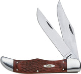 Case 189 Folding Knife, 4.1 in L Blade, Tru-Sharp Surgical Stainless Steel Blade, 2-Blade, Brown Handle