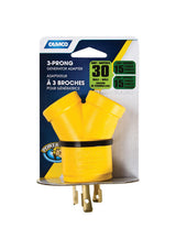 Camco 30 amps RV Generator Outlet Adapter 3 Prong 1 pk