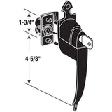Prime-Line K 5080 Pushbutton Latch, Aluminum, Hammered, 1 to 1-1/4 in Thick Door