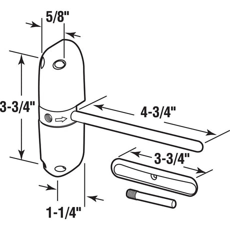 Gibcloser USA KC17HD Door Closer, Automatic, 150 lb