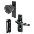 Prime-Line K 5001 Tulip Knob Latch, Aluminum, Powder-Coated, 5/8 to 1-1/4 in Thick Door