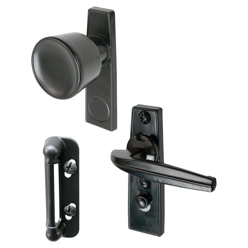 Prime-Line K 5001 Tulip Knob Latch, Aluminum, Powder-Coated, 5/8 to 1-1/4 in Thick Door
