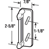 Prime-Line K 5004 Strike Plate, Black, Aluminum