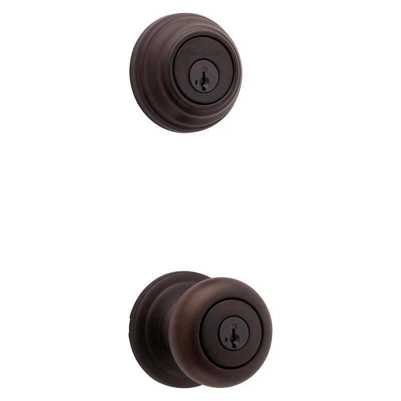 Kwikset Signature Series 99910-035 Combination Lockset, Knob Handle, Juno Design, Venetian Bronze, 2 Grade, Metal