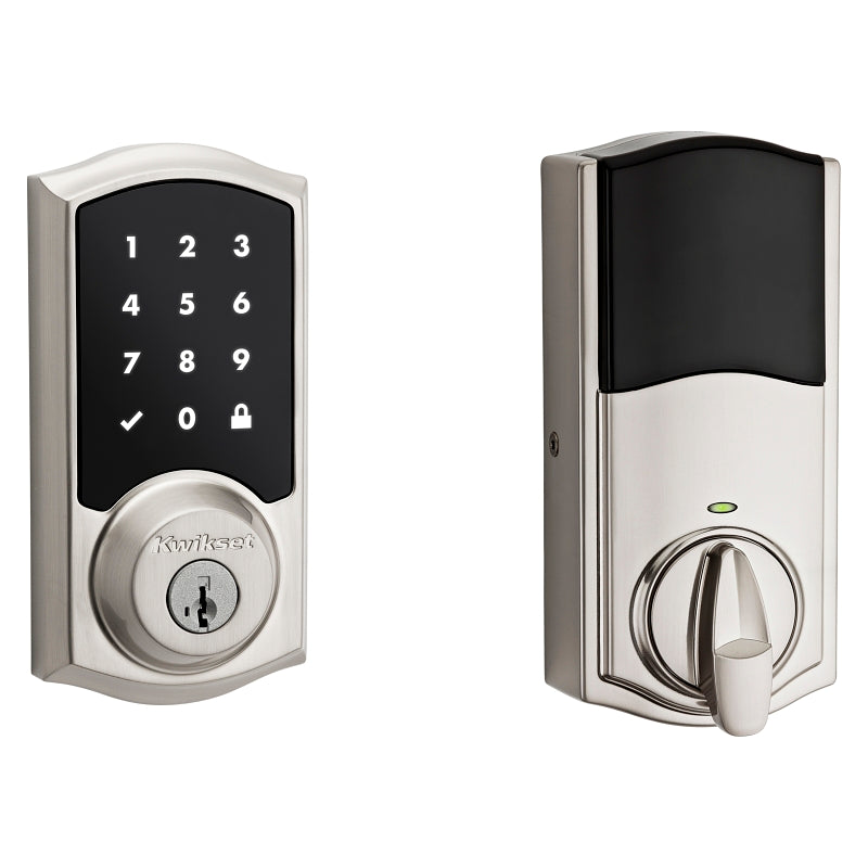 Kwikset 916TRL-15 Deadbolt, 2 Grade, Satin Nickel, 2-3/8 x 2-3/4 in Backset, 1-3/8 to 1-3/4 in Thick Door