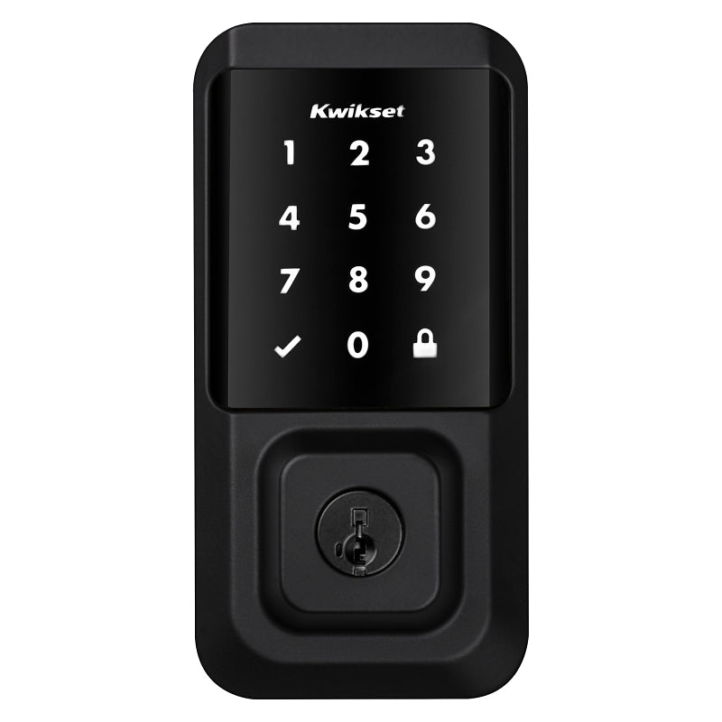 Kwikset Halo Series 939 WIFI TSCR 514 Electronic Deadbolt, Matte Black, Residential, AAA Grade, Zinc, ADA Compliant
