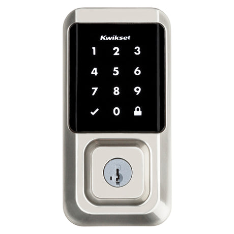 Kwikset Halo Series 939 WIFI TSCR 15 Electronic Deadbolt, Satin Nickel, Residential, AAA Grade, Zinc, ADA Compliant