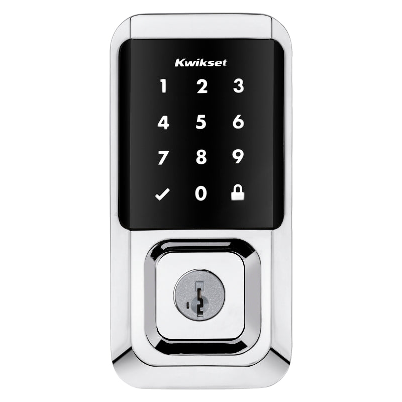 Kwikset Halo Series 939 WIFI TSCR 26 Electronic Deadbolt, Polished Chrome, Residential, AAA Grade, Zinc, ADA Compliant