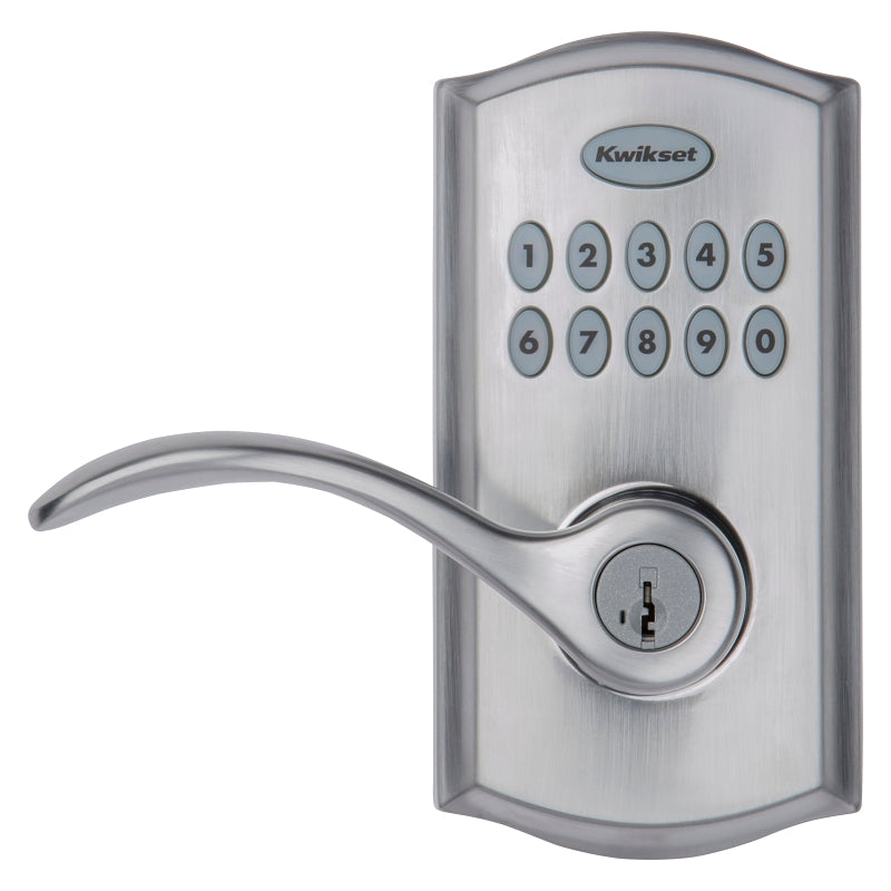 Kwikset 955PML 26D SMT CP Electronic Entry Lock, Satin Chrome, Commercial, AAA Grade, Zinc, ADA Compliant