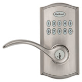 Kwikset 955PML 15 SMT CP Electronic Entry Lock, Satin Nickel, Commercial, AAA Grade, Zinc, ADA Compliant