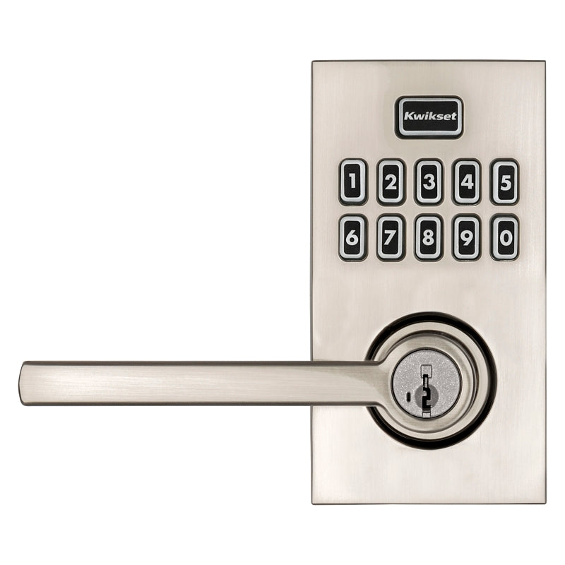 Kwikset SmartCode 917 Series 99170-003 Electronic Entry Lock, Satin Nickel, Residential, AAA Grade, Metal, ADA Compliant