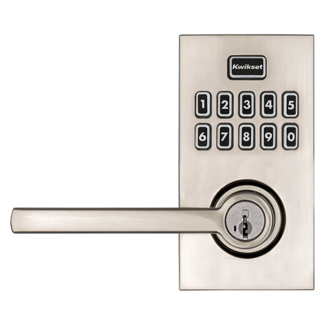 Kwikset SmartCode 917 Series 99170-003 Electronic Entry Lock, Satin Nickel, Residential, AAA Grade, Metal, ADA Compliant