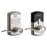 Kwikset 911TNL 15 SMT Electronic Entry Lock, Satin Nickel, Residential, AAA Grade, Metal, ADA Compliant, Universal Hand