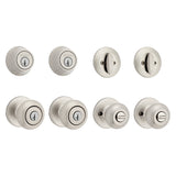 Kwikset Cove Series 92420-059 Entry Knob and Single Cylinder Deadbolt, Knob Handle, Satin Nickel, Knob Interior Handle