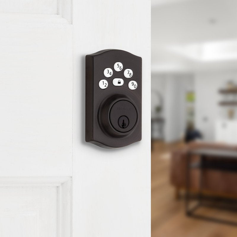 Kwikset Powerbolt 240 Series 992400-003 Keypad Electronic Lock, 3 Grade, Zinc, Venetian Bronze, KW1 Keyway