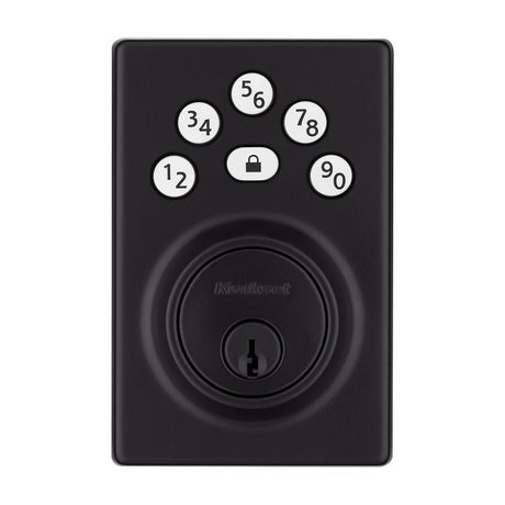 Kwikset Powerbolt 240 992400-005 Keypad Electronic Lock, 3 Grade, Zinc, Matte Black, KW1 Keyway