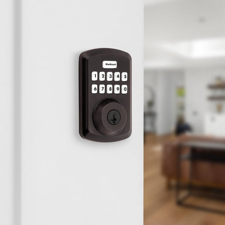 Kwikset Powerbolt 250 Series 992500-003 Keypad Electronic Lock, 3 Grade, Zinc, Venetian Bronze, KW1 Keyway