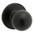 Kwikset 92001-622 Hall and Closet Knob, Zinc, Matte Black, 2-3/8 to 2-3/4 in Backset, 1-3/8 to 1-3/4 in Thick Door