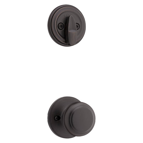 Kwikset 966CV 11P UNIV Cove and Deadbolt Interior Pack, Turn Piece Lock, Zinc, Venetian Bronze, Knob Handle, Residential