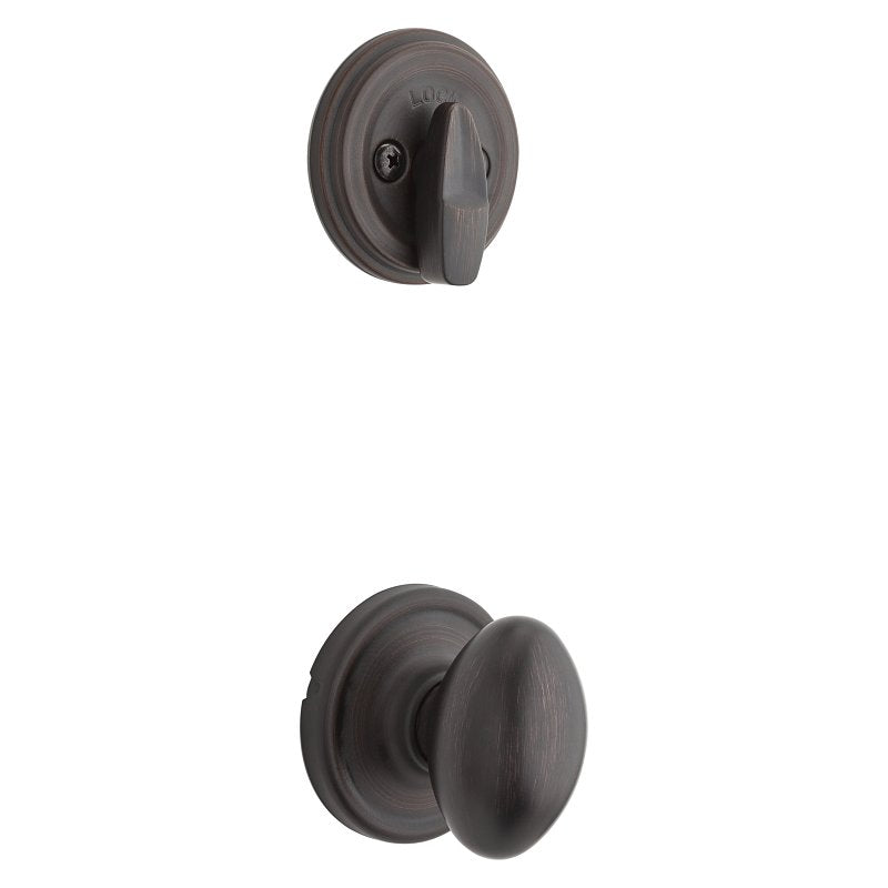 Kwikset 966L 11P Handleset Interior Trim, Laurel, 3 Grade, Venetian Bronze, 2-5/8 in Dimensions, Zinc