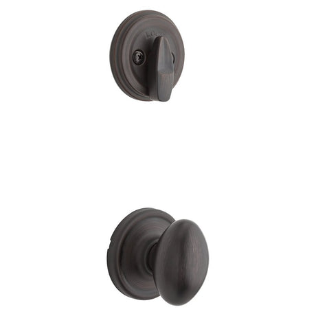 Kwikset 966L 11P Handleset Interior Trim, Laurel, 3 Grade, Venetian Bronze, 2-5/8 in Dimensions, Zinc