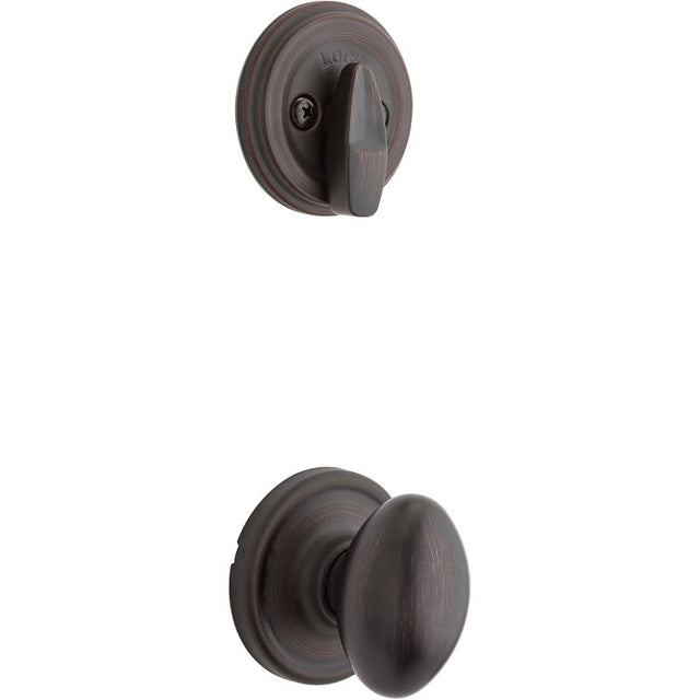 Kwikset 966L 11P Handleset Interior Trim, Laurel, 3 Grade, Venetian Bronze, 2-5/8 in Dimensions, Zinc
