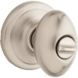 Kwikset Signature Series 730L 15 6AL RCS KI V1 Privacy Door Lock, Laurel, Traditional Design, Knob Handle, Satin Nickel