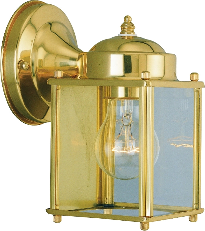 Boston Harbor 4000NH-2-3L Outdoor Lantern, 120 V, 60 W, Steel Fixture, Polished Brass Fixture