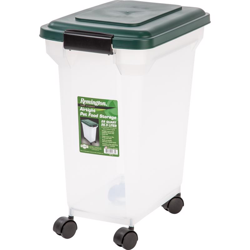 Remington Green Plastic 28 qt Pet Food Container For All Animals, Pack of 6