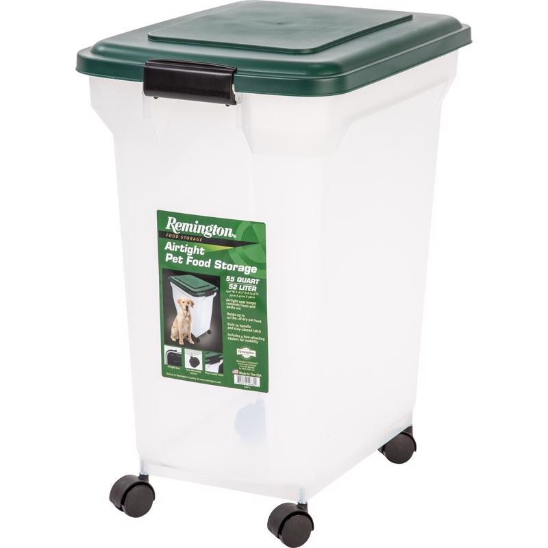 Remington Green Plastic 55 qt Pet Food Container For All Animals, Pack of 6