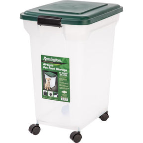 Remington Green Plastic 55 qt Pet Food Container For All Animals, Pack of 6