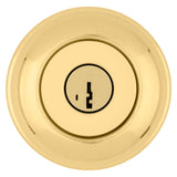 Kwikset Signature Series 740J3SMTCP Entry Knob, Knob Handle, Polished Brass, Metal, KW1, K4 Keyway, 2 Grade
