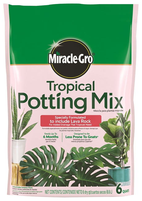 Miracle-Gro 71276430 Series Tropical Potting Mix, 6 qt Bag
