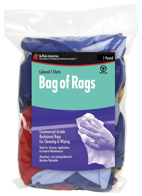 Buffalo 10081 Recycled Rag, Assorted, 1 lb